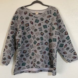 Vintage fall print sweater 90's